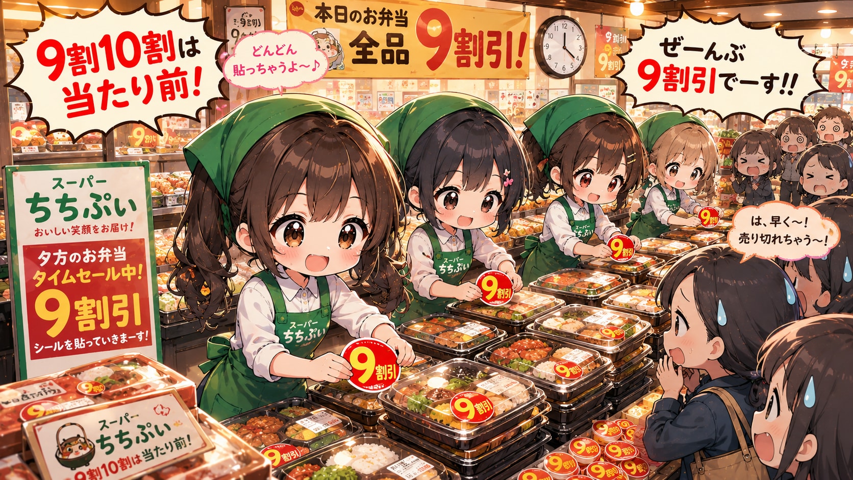 【スーパーちちぷい】只今より割引シールを貼っていきま～す！