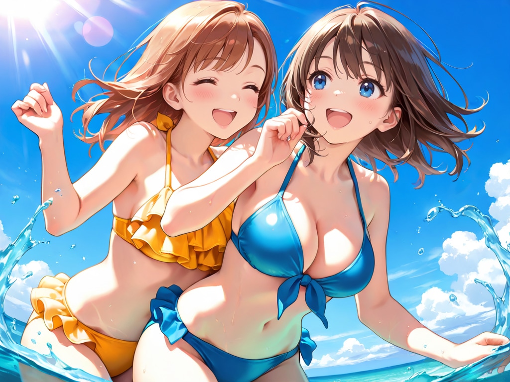 ビーチではしゃぎっ子２