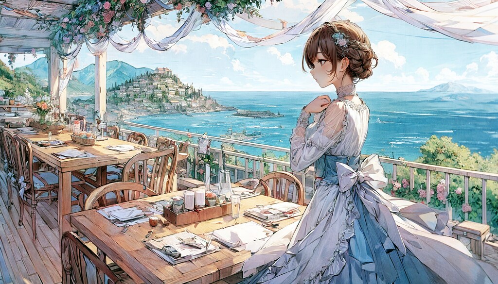 海の見えるレストランへようこそ！ (ウェイトレスの少女20)