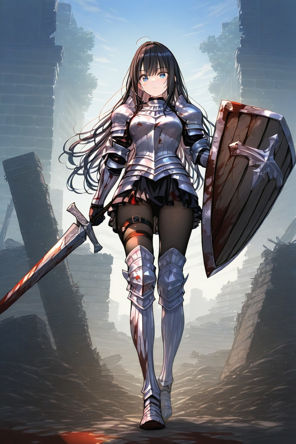 血塗れの女騎士