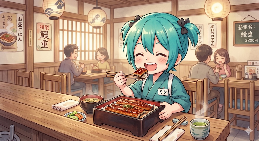 今日の昼飯はうなぎです😤