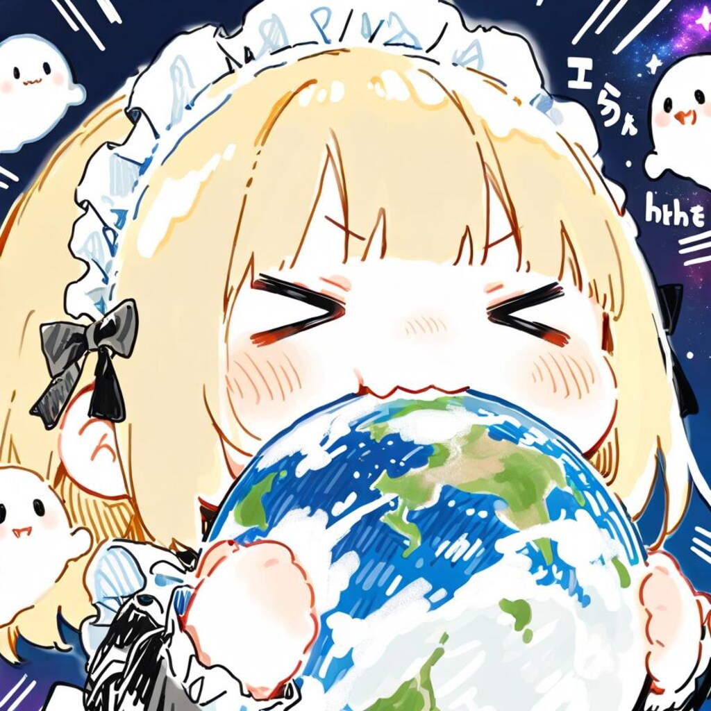 地球うめぇぇぇぇ！✨( >ω<)🌍👻
