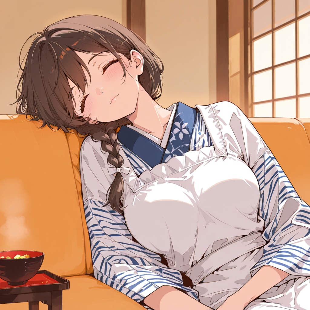 割烹着の妻　疲れちゃった