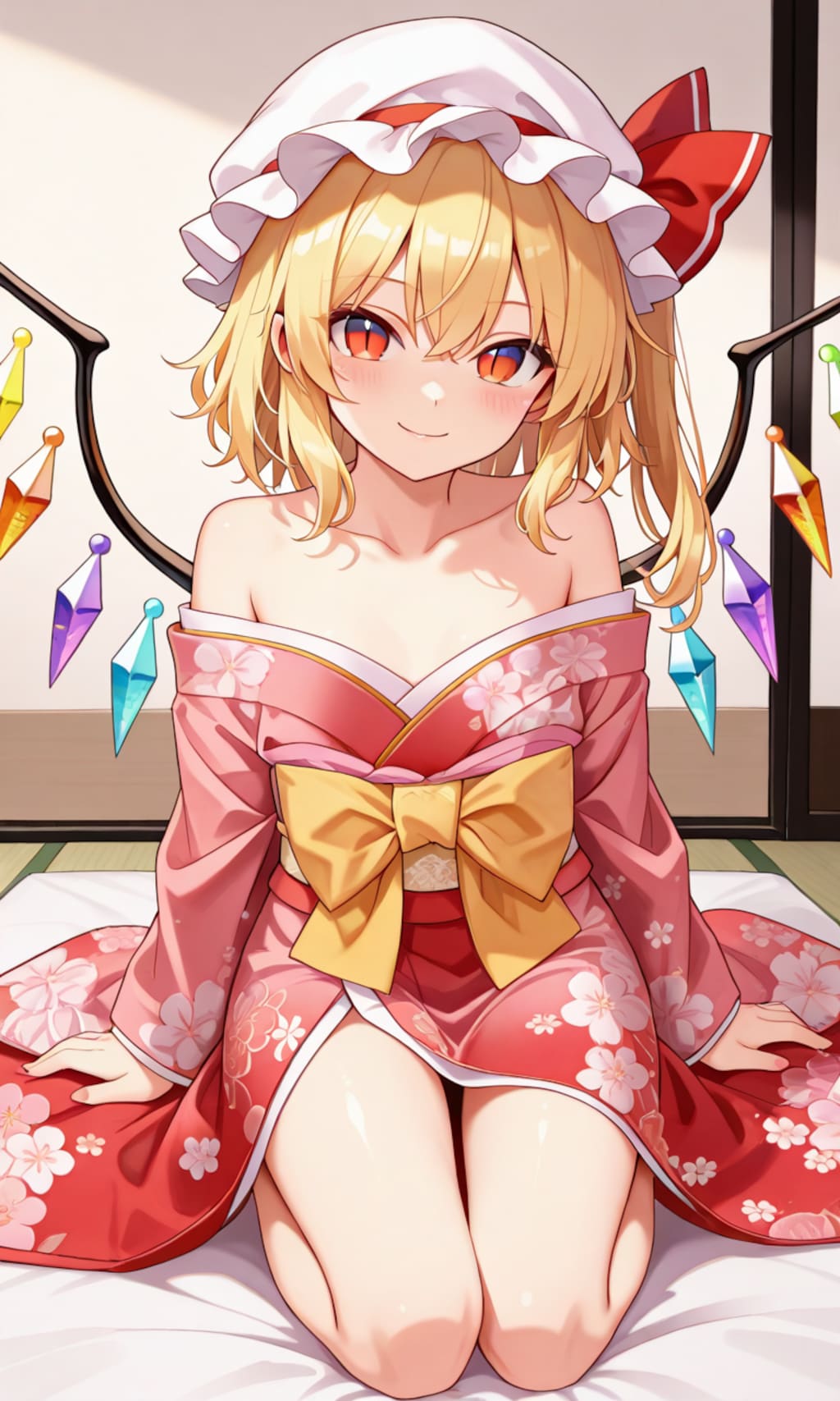 開けた晴れ着スカーレット姉妹
