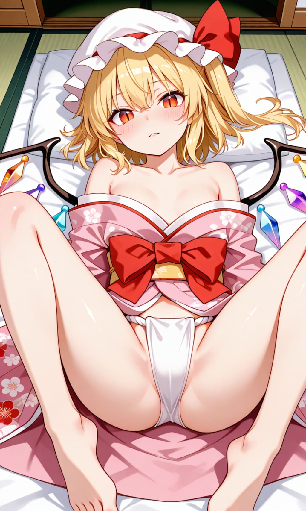開けた晴れ着スカーレット姉妹