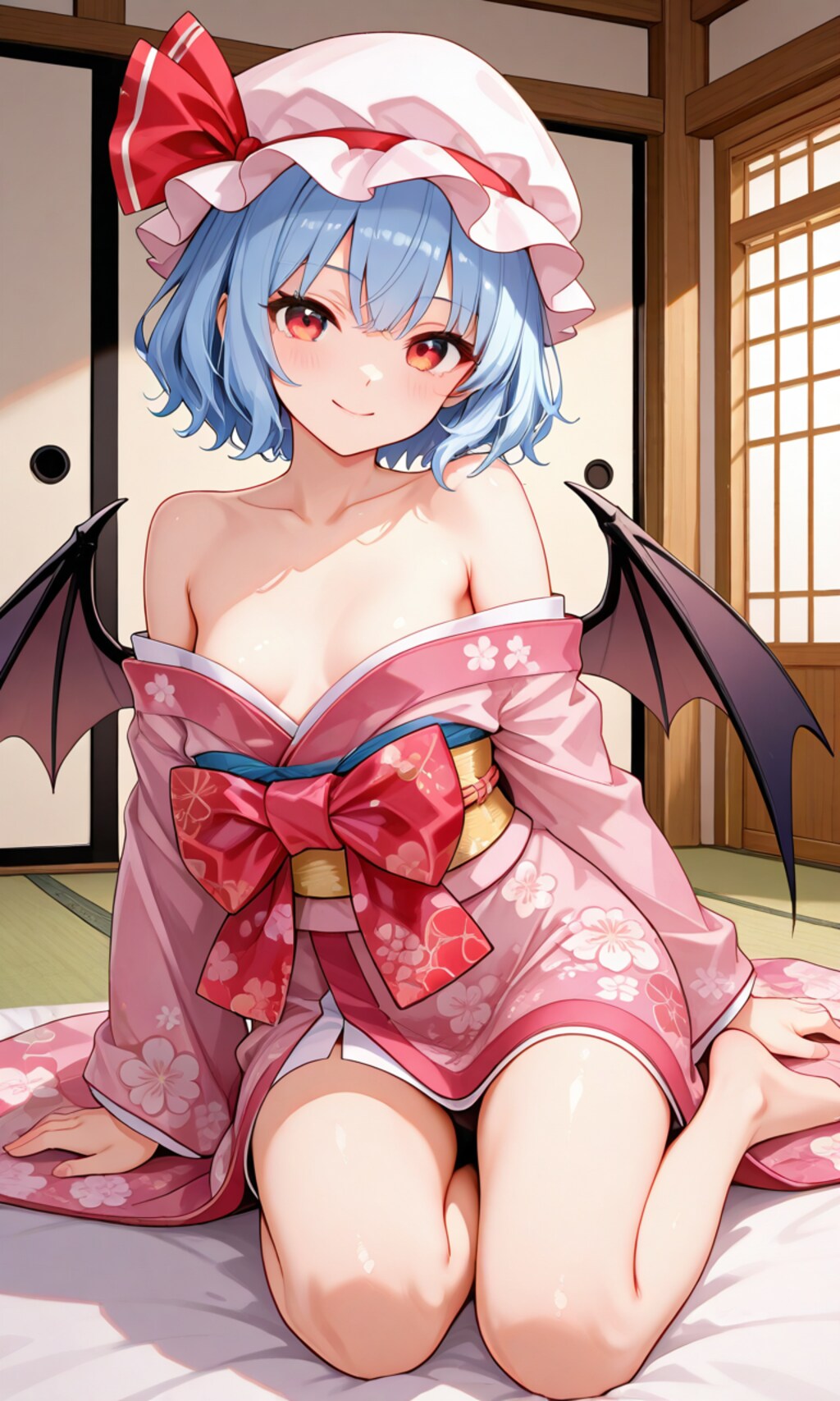 開けた晴れ着スカーレット姉妹