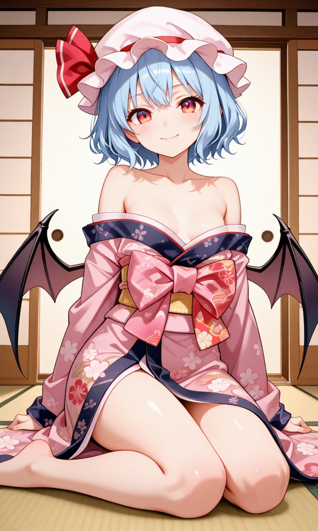 開けた晴れ着スカーレット姉妹