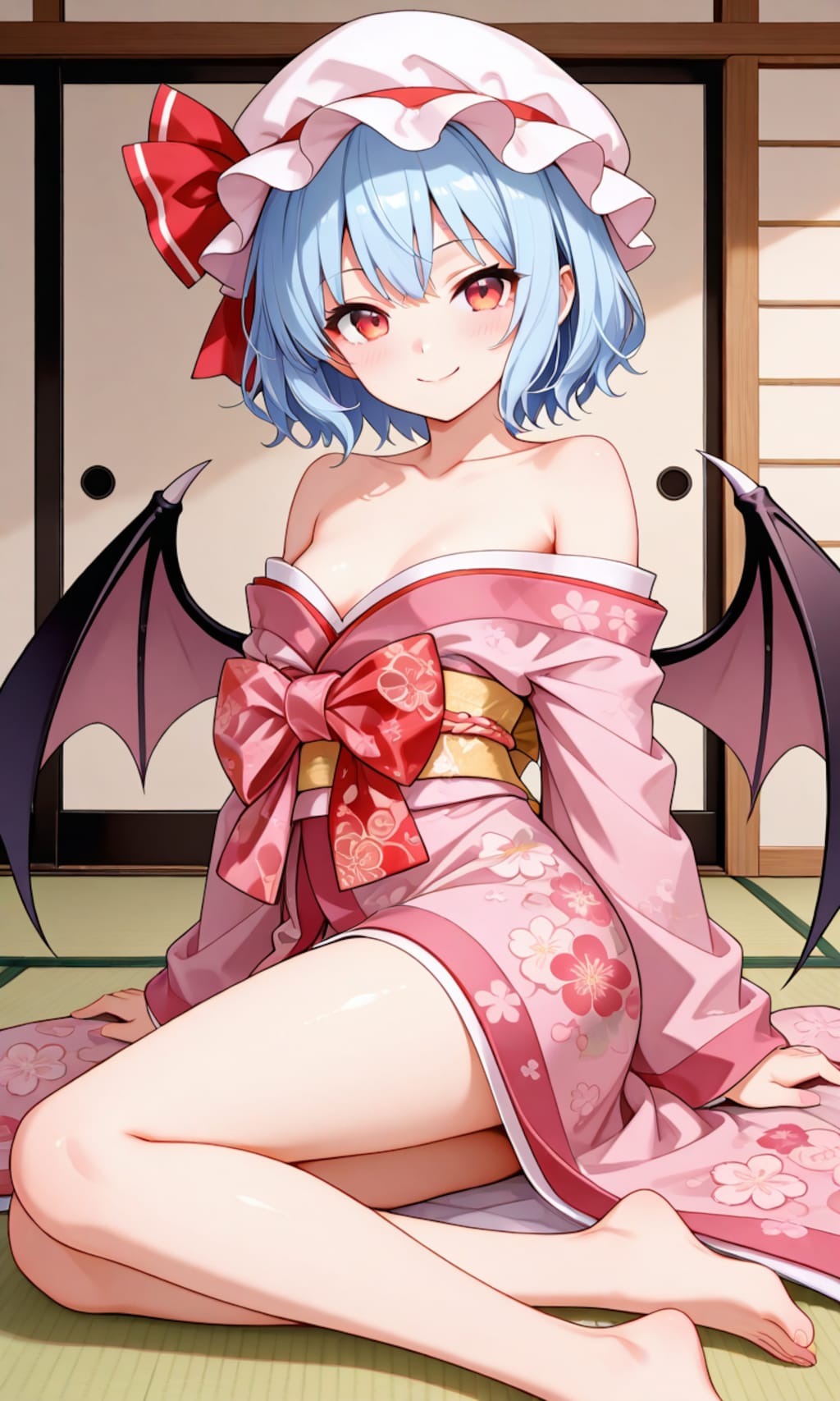 開けた晴れ着スカーレット姉妹