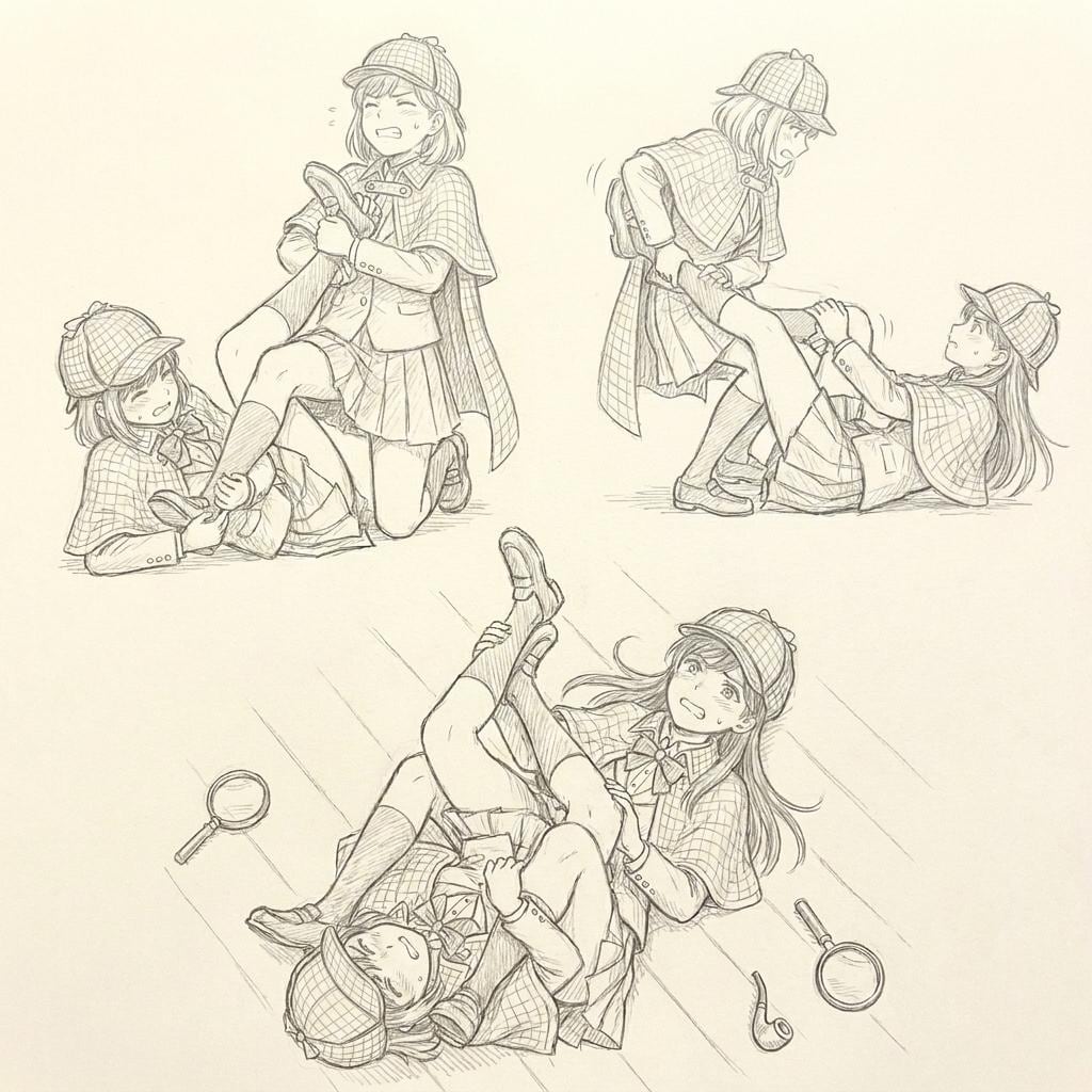 探偵JKプロレス漫画風