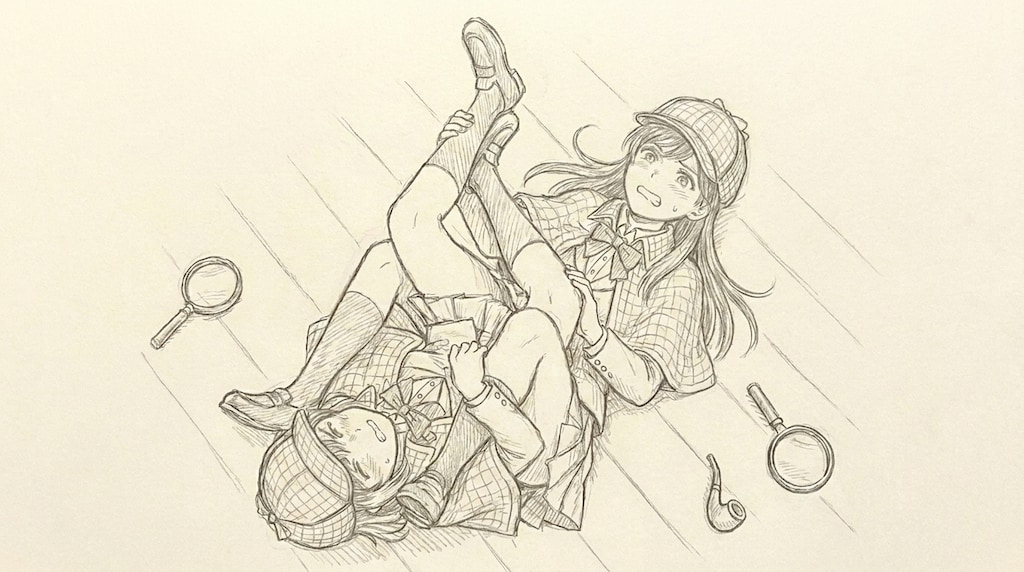 探偵JKプロレス漫画風