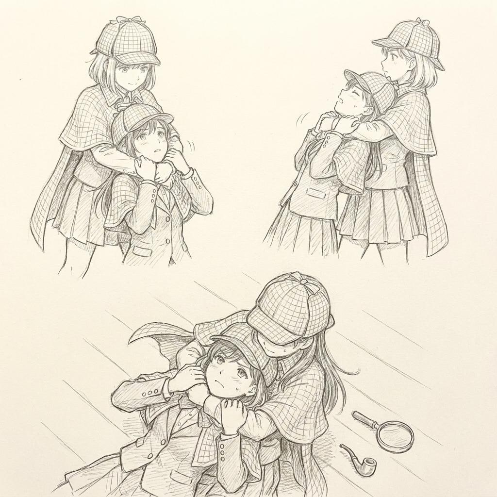 探偵JKプロレス漫画風