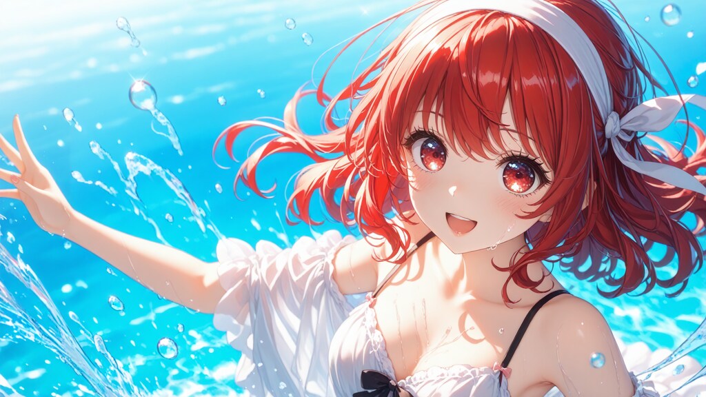 レンちゃん　水浴び