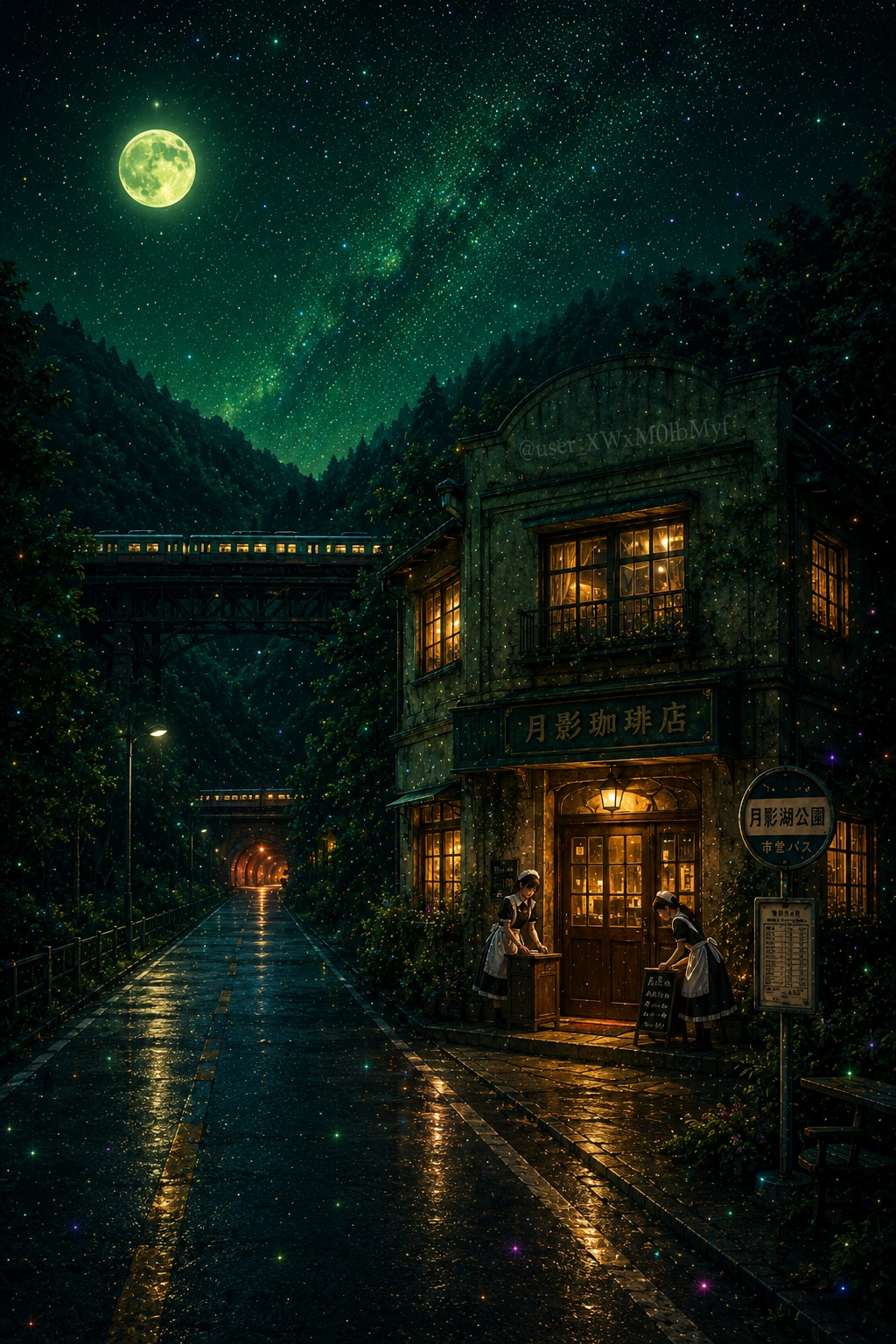 山地の「月影珈琲店」　５ | の人気AIイラスト・グラビア