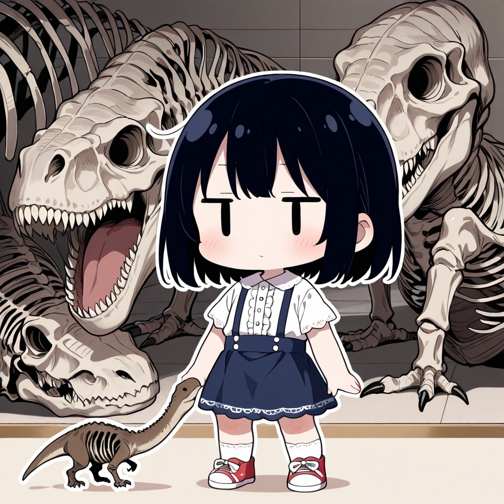 博物館で恐竜を見た | の人気AIイラスト・グラビア
