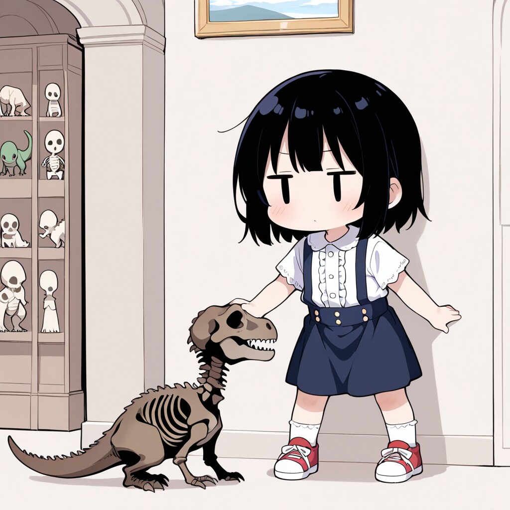 博物館で恐竜を見た