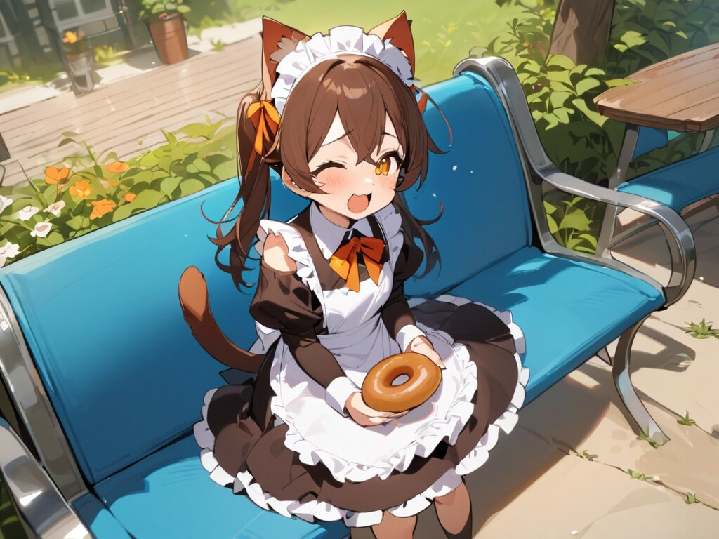 猫娘メイドちゃん　休憩中