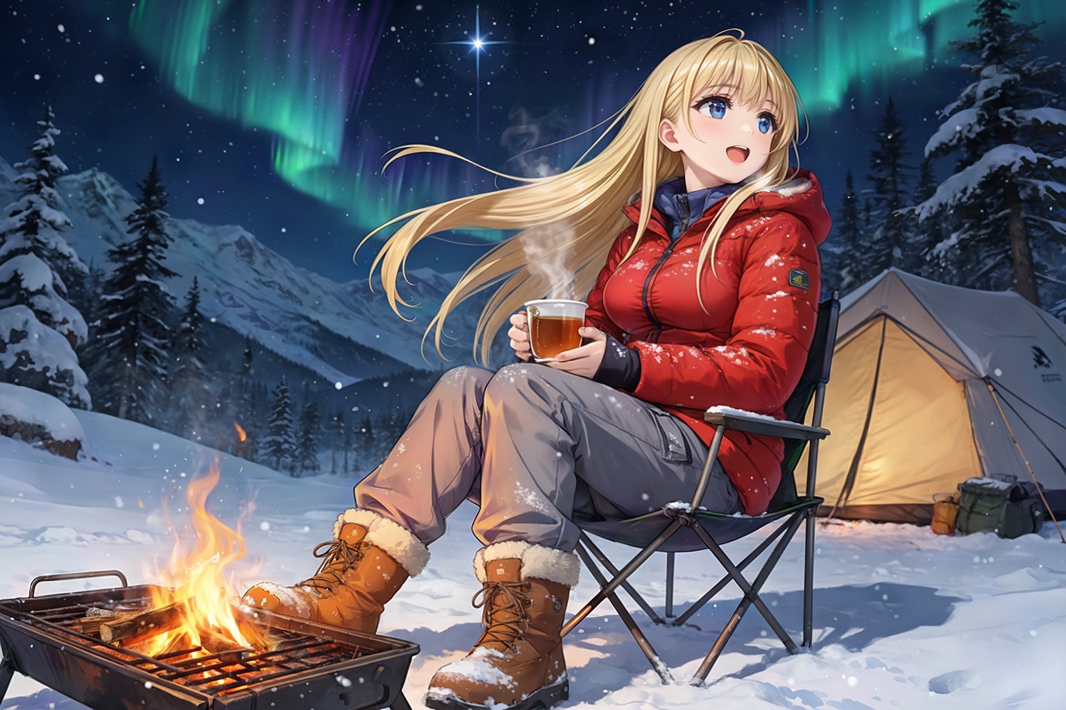 冬山キャンプ | の人気AIイラスト・グラビア