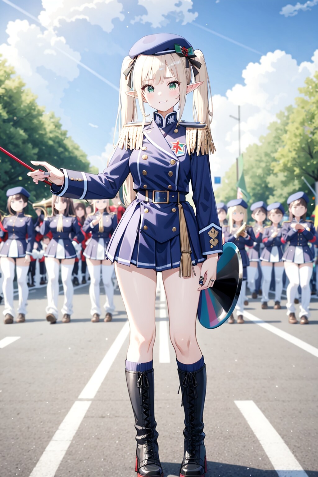 吹奏楽部を指導して
