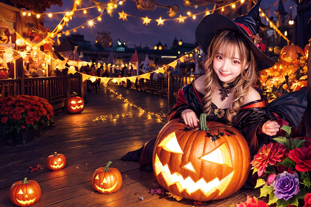 ハロウィンの街並