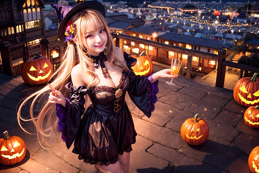 ハロウィンの街並