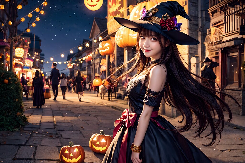 ハロウィンの街並