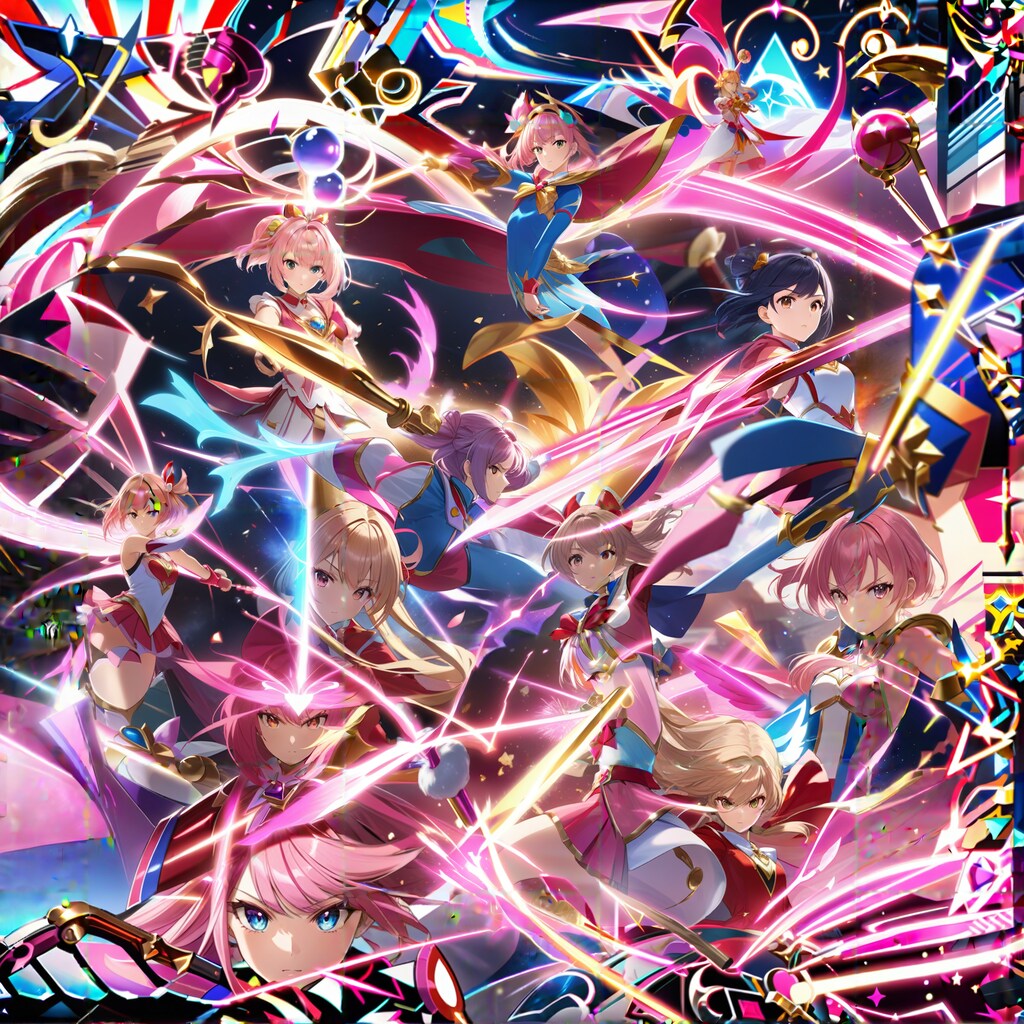 戦う魔法少女たち