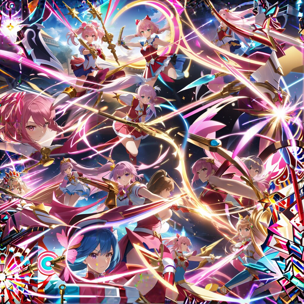 戦う魔法少女たち