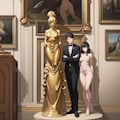 美術館でイケメンと全裸美少女が鑑賞 3枚目