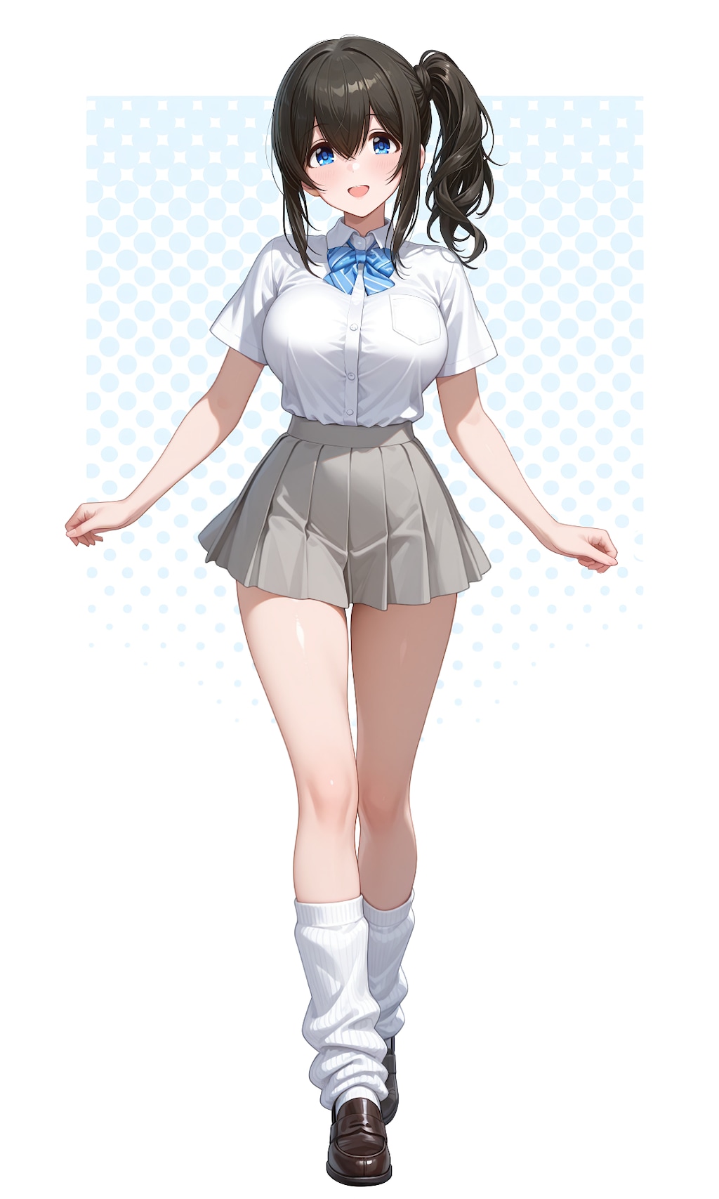 文香と美優のミニスカ制服＆ルーズソックス
