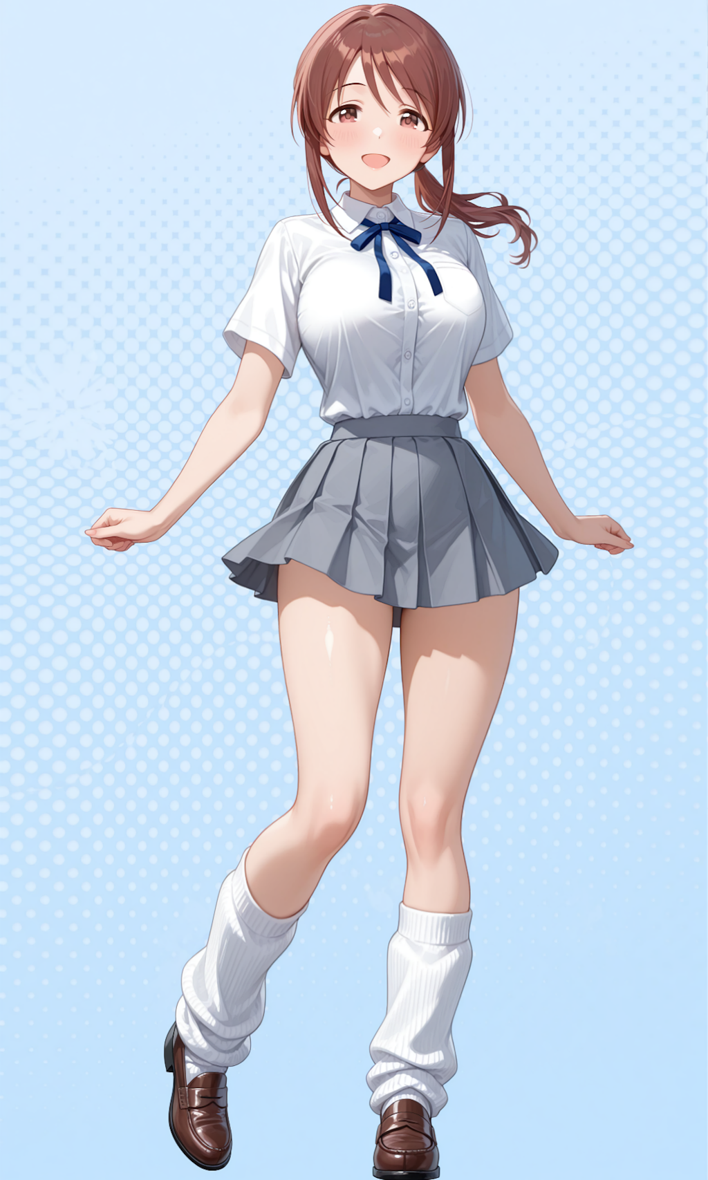 文香と美優のミニスカ制服＆ルーズソックス