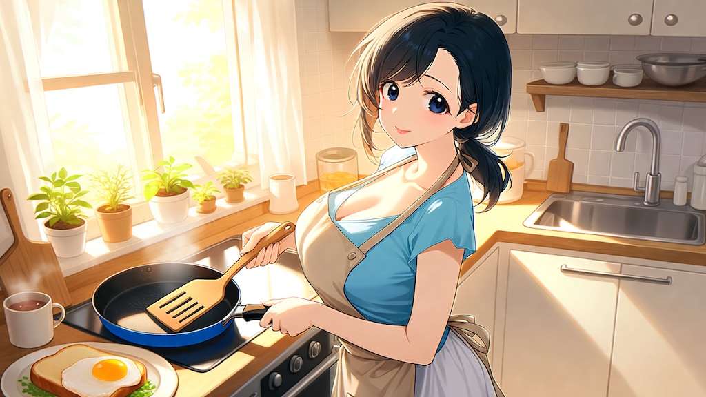 朝日の入るキッチン