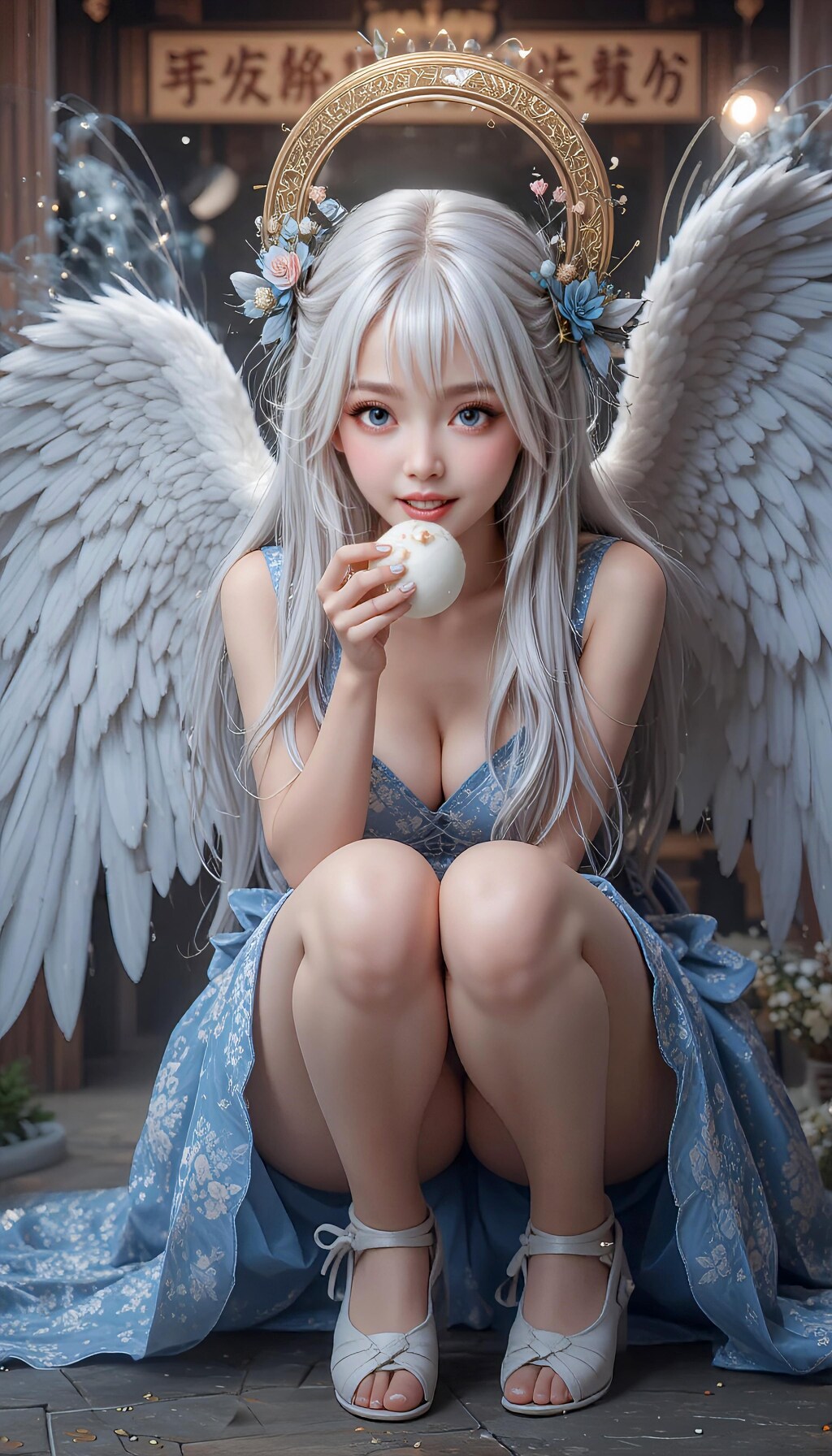 お餅を好きな天使が舞い降りた