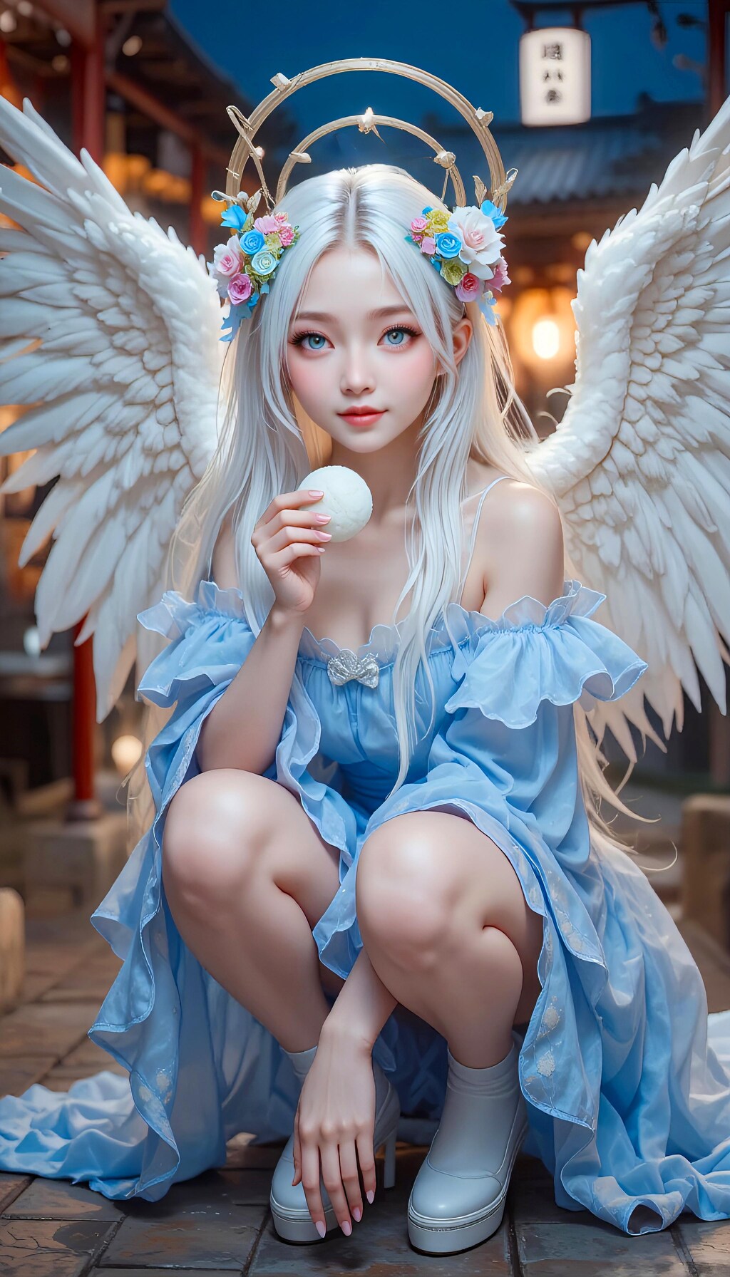 お餅を好きな天使が舞い降りた
