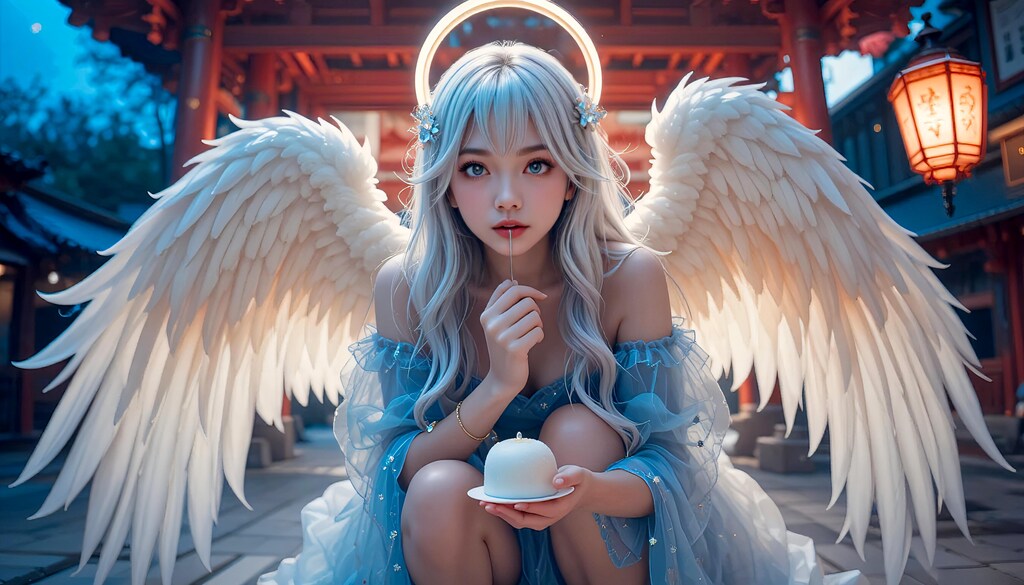 お餅を好きな天使が舞い降りた