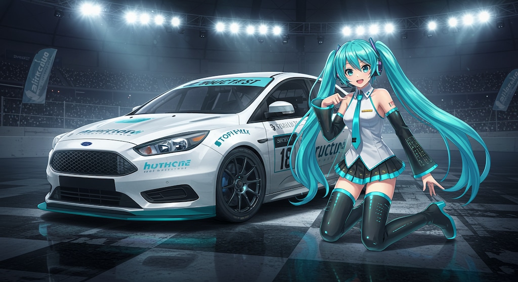 初音ミクとフォードフォーカスRS    リメイク