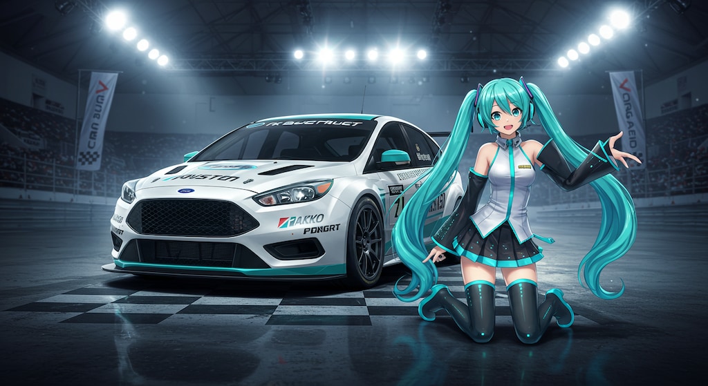 初音ミクとフォードフォーカスRS    リメイク