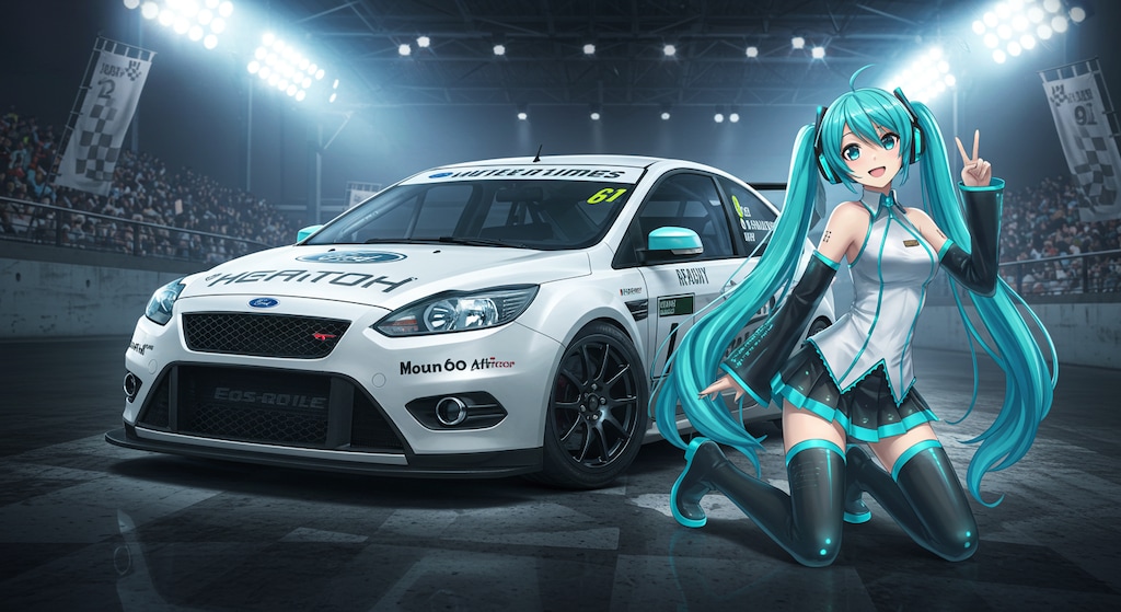 初音ミクとフォードフォーカスRS    リメイク