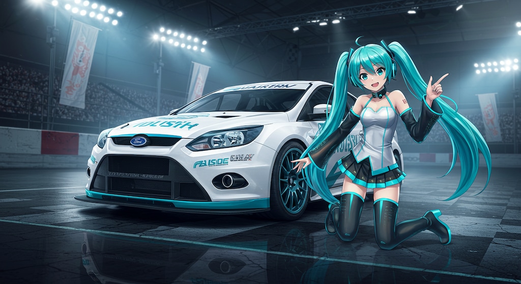 初音ミクとフォードフォーカスRS    リメイク