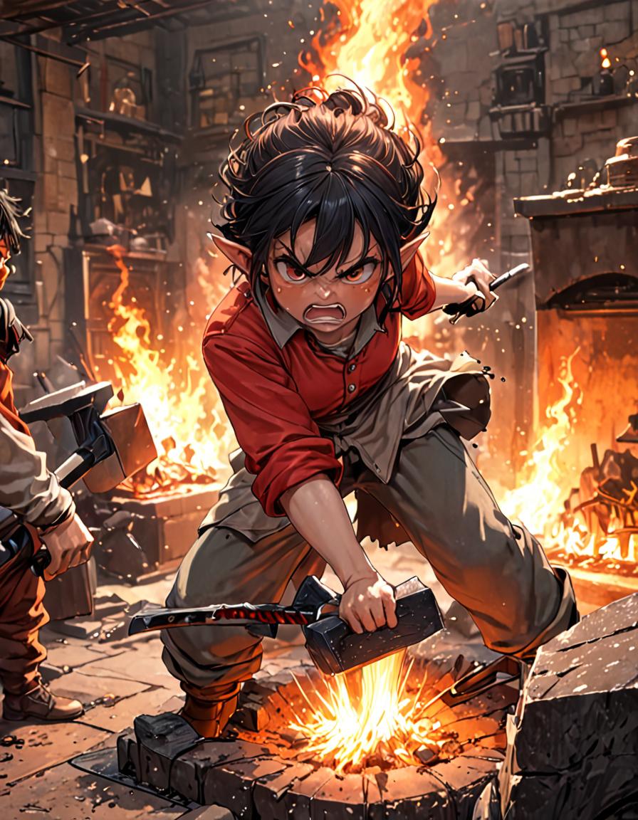 お仕事エルフシリーズ〜鍛治職人(伝説の聖剣の鍛治師) | の人気AIイラスト・グラビア