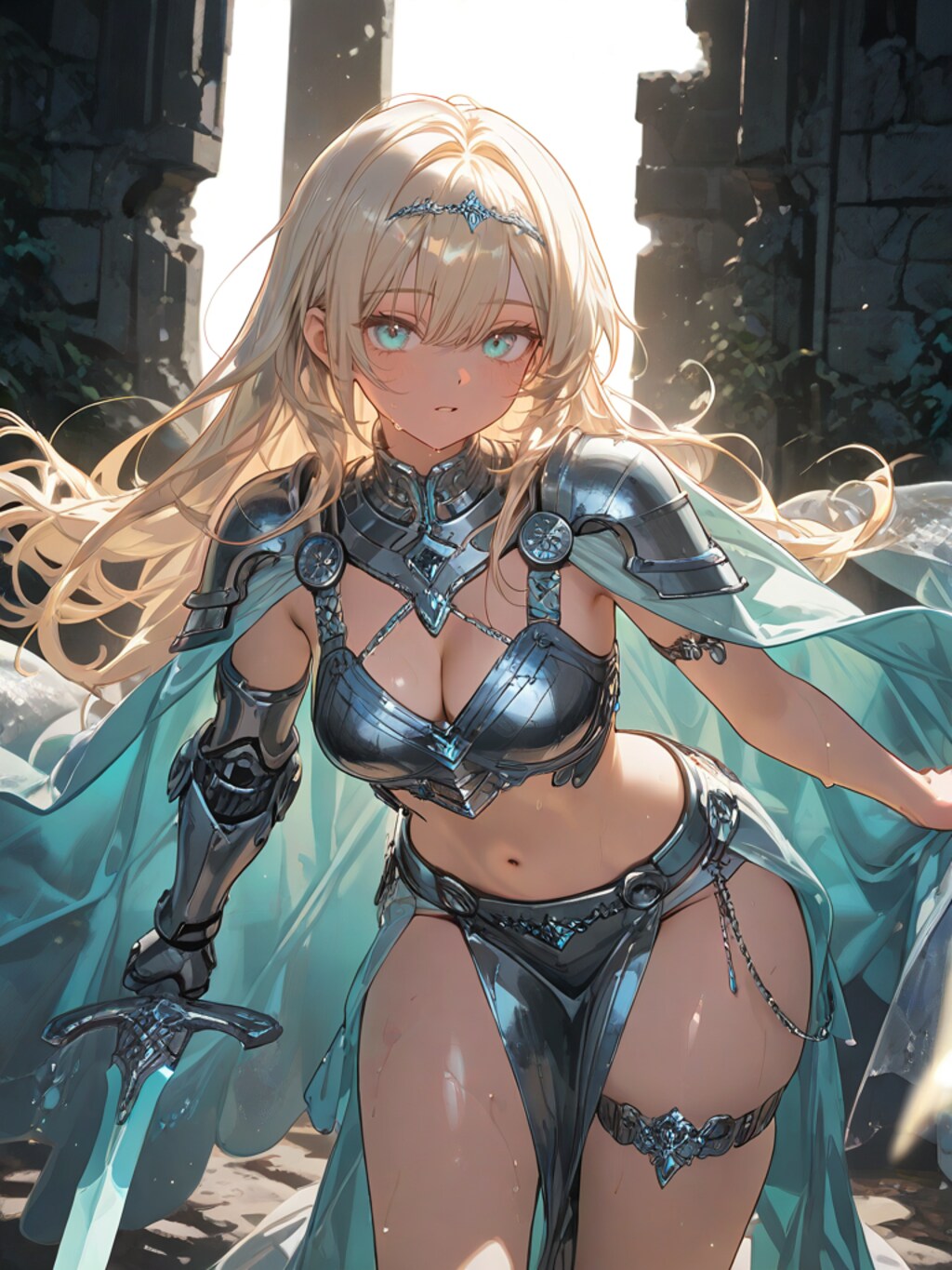 金髪ロング女騎士