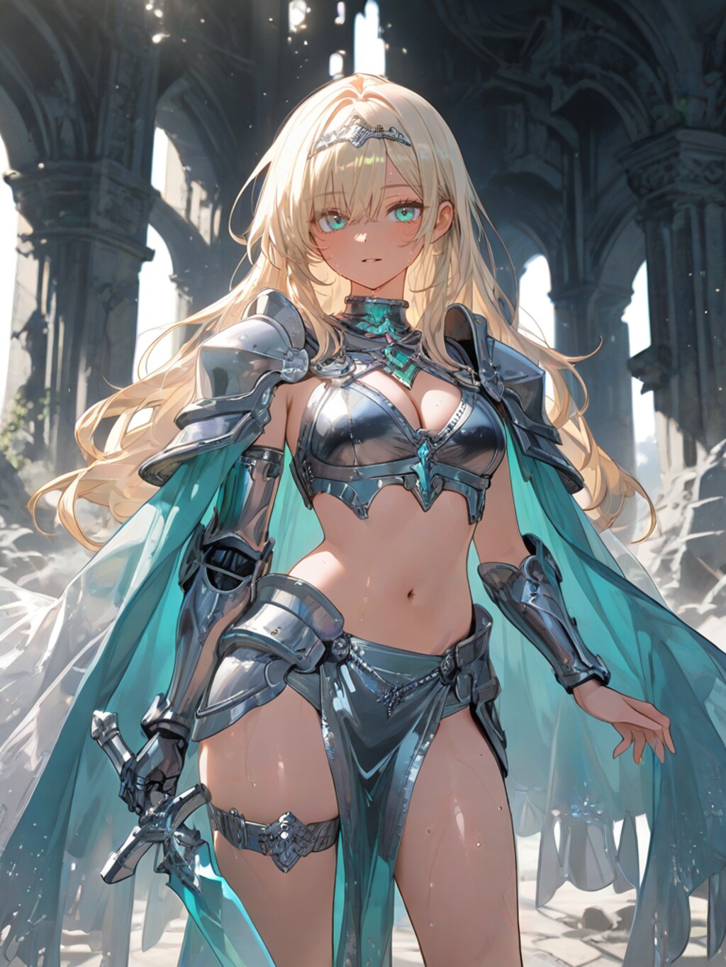 金髪ロング女騎士