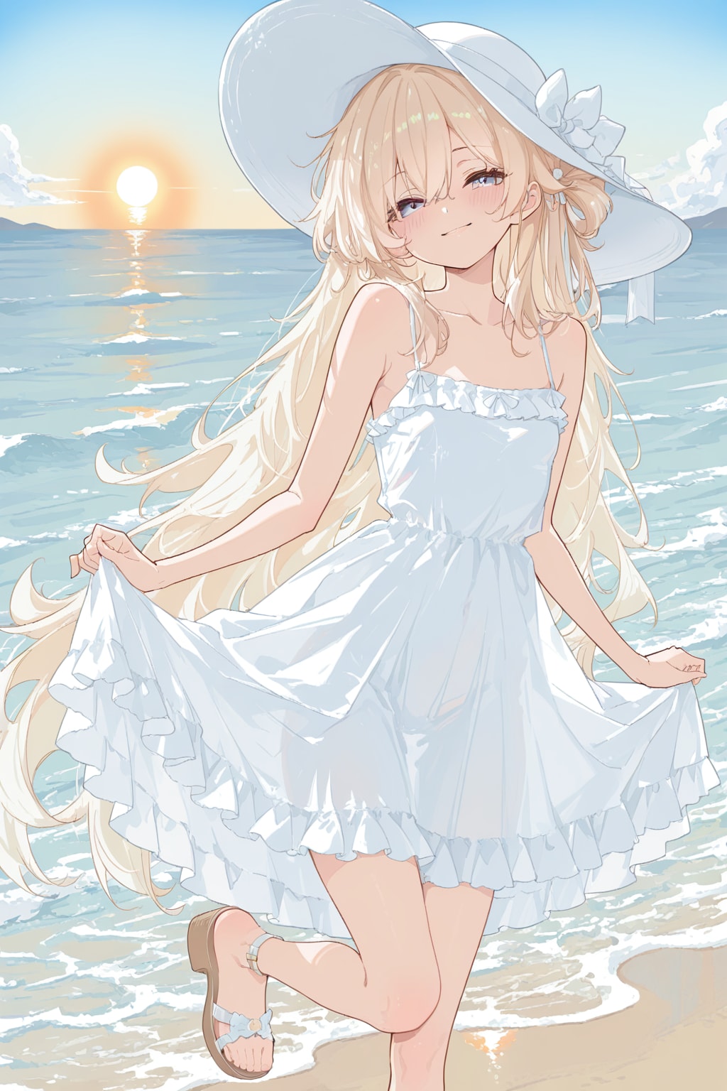 夏の金髪ちゃん