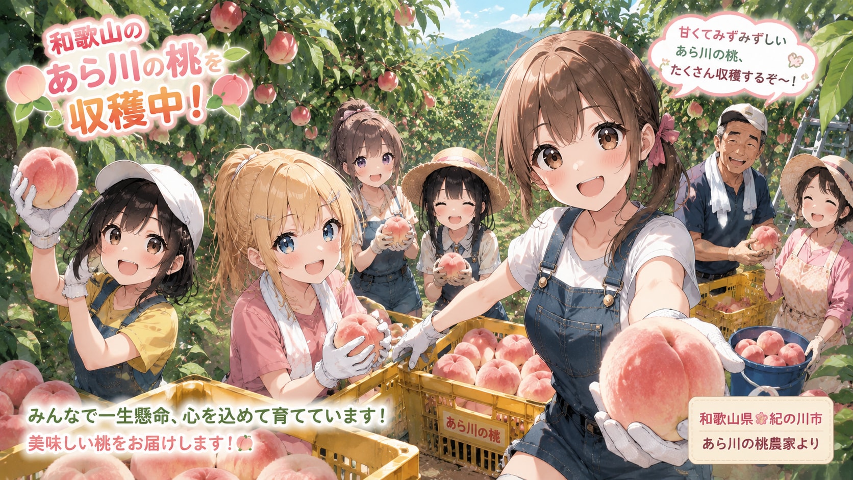 桃の収穫をお手伝い３