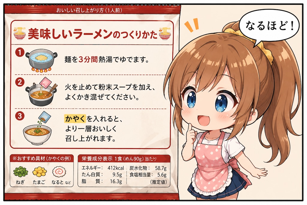 【4コマ】ラーメンのつくりかた ～特製かやく編～