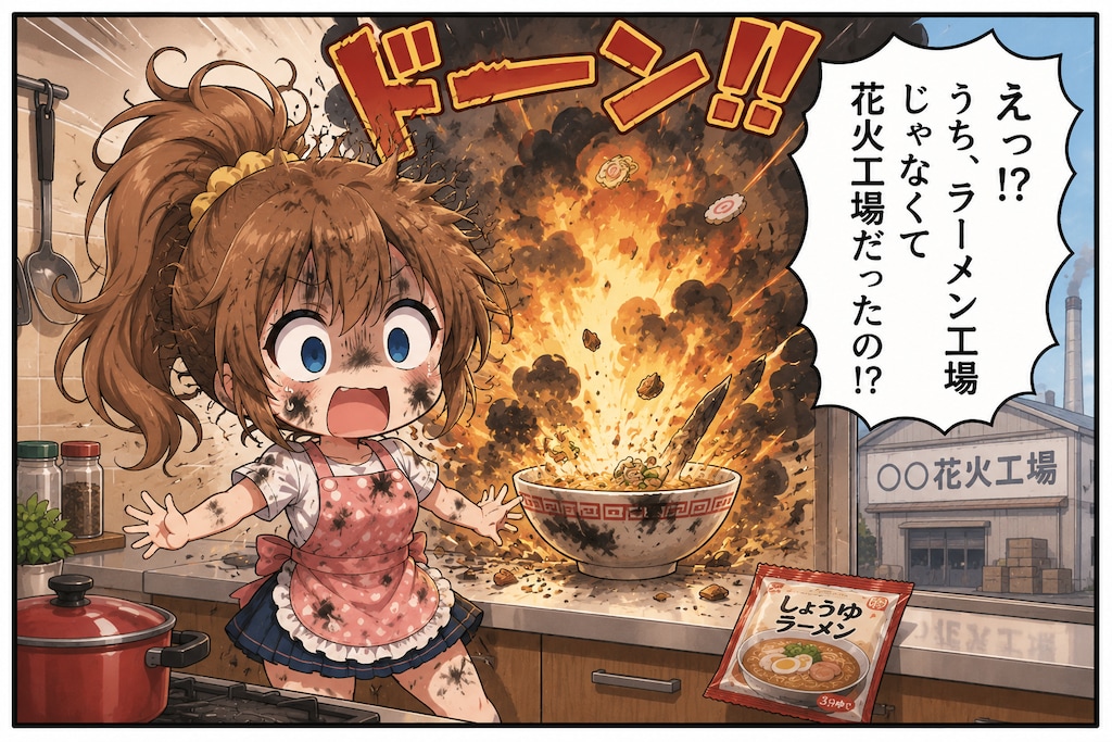 【4コマ】ラーメンのつくりかた ～特製かやく編～