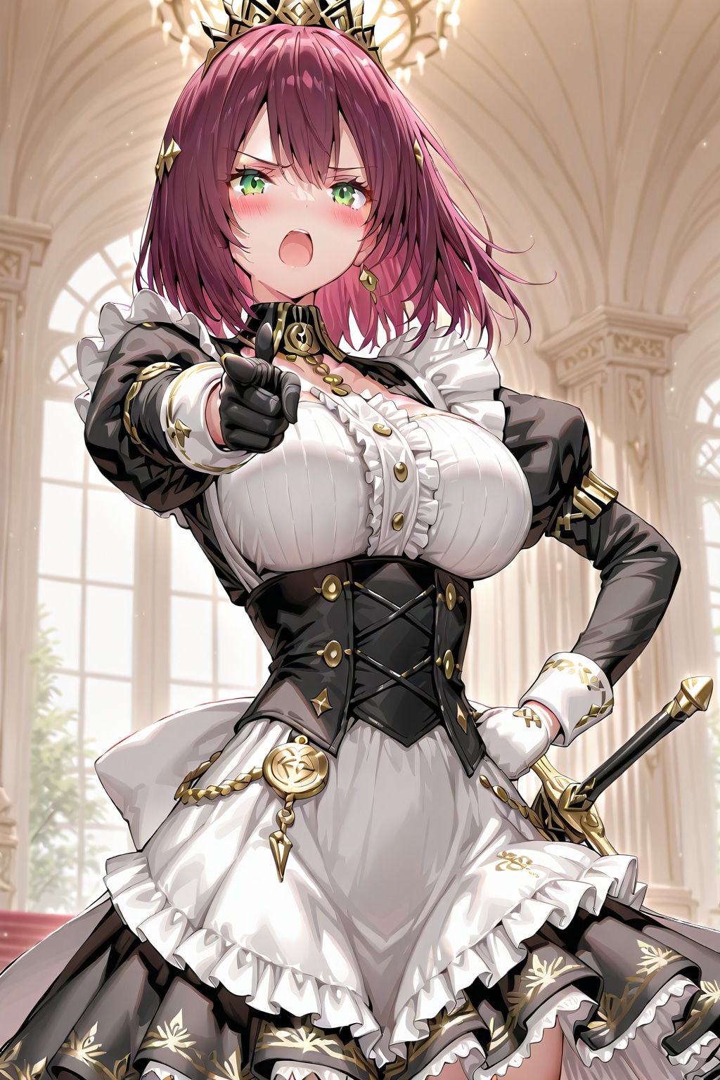 帯剣メイドの凛々しい姿