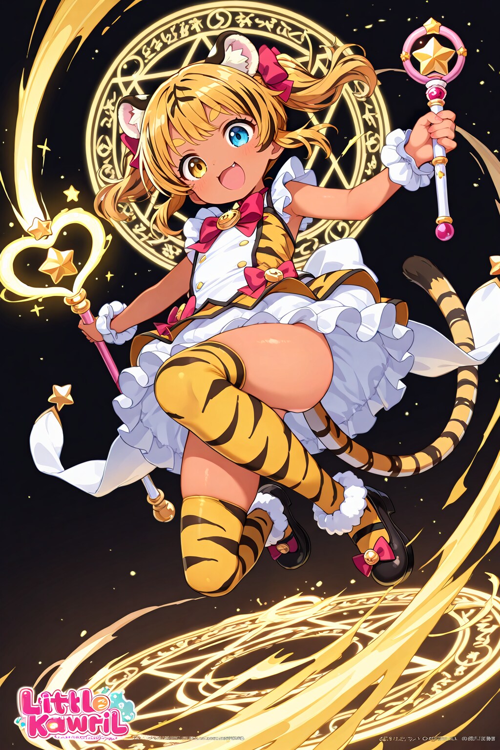 黒と黄のケモミミ魔法少女