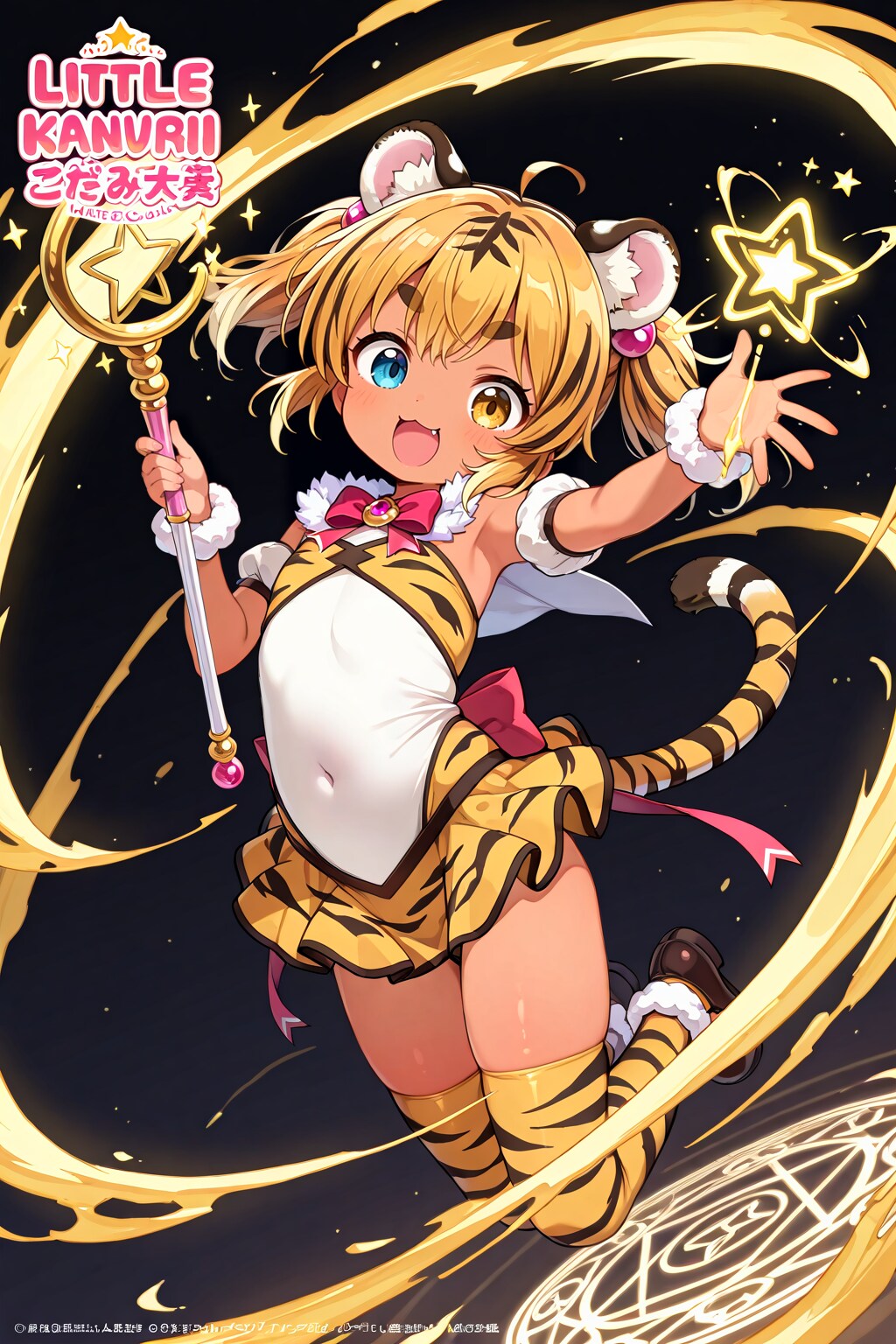 黒と黄のケモミミ魔法少女