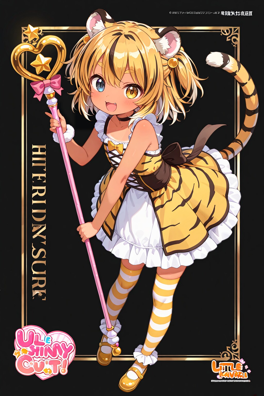 黒と黄のケモミミ魔法少女