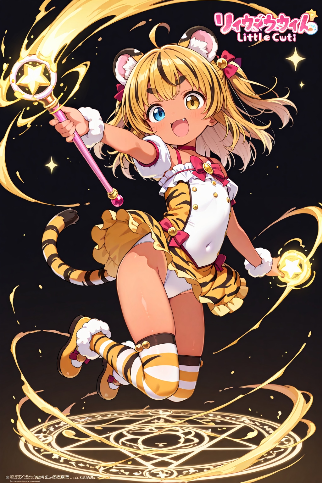 黒と黄のケモミミ魔法少女